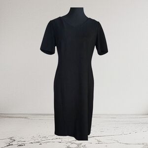 Talbots Classic Black Midi Dress Size 6P